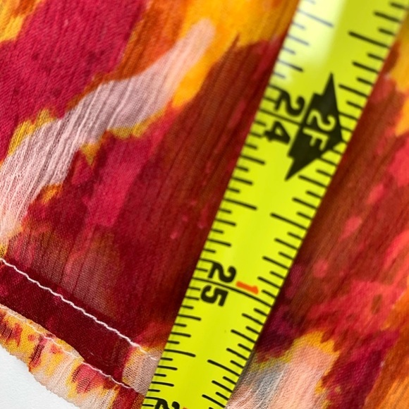 LUCKY Brand Sheer Multicoloured Long  Sleeve Blouse Medium - Picture 6 of 9